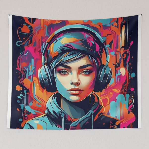 Item preview, Urban Beat: Melodic Harmony in a Colorful World designed and sold by ArtComixHaven.