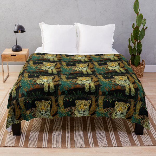 Item preview, A beautiful leopard in a grove of tropical plants. designed and sold by Natalia-Vlad.