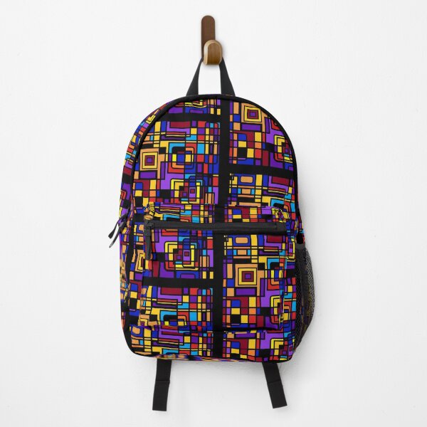 Item preview, Geometric Cubist Neon Block Pattern designed and sold by Void-Jester.