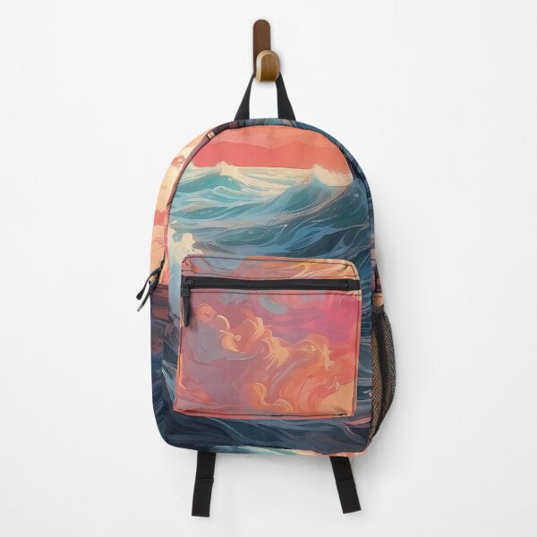Item preview, Sailing Twilight: Navigating Through Chromatic Ocean Waves" designed and sold by ArtComixHaven.
