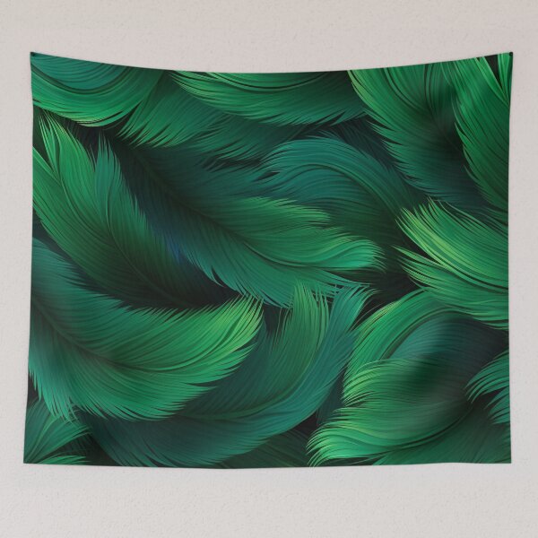 Item preview, Green Overlapping Feathers designed and sold by dcrc.