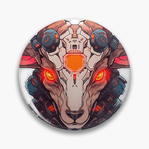 Item preview, Sticker mech goat head designed and sold by MisterGreenDeer.