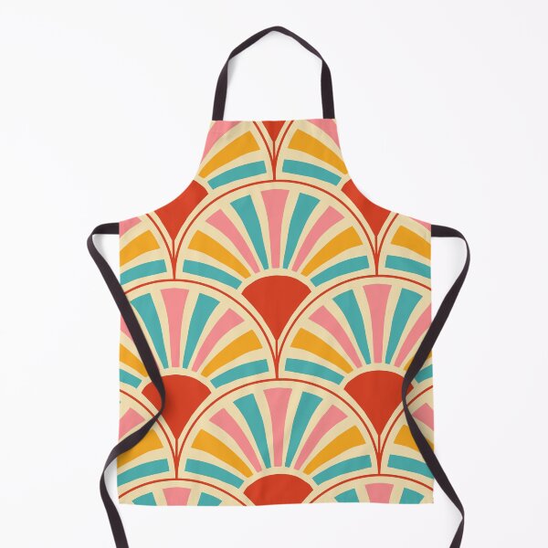 Item preview, Geometric Rays of Sunshine Scallop Pattern (red/yellow/blue) designed and sold by Design Minds Boutique.