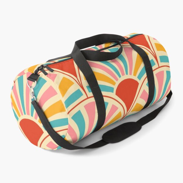 Item preview, Geometric Rays of Sunshine Scallop Pattern (red/yellow/blue) designed and sold by Design Minds Boutique.