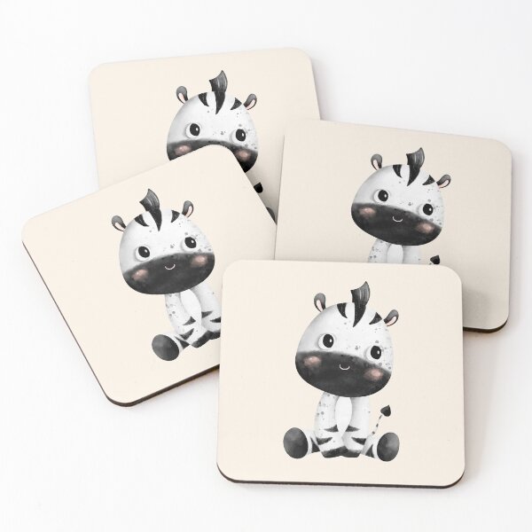 Item preview, Cuteness Striped: Kawaii Zebra Collection designed and sold by Wise-Geek.