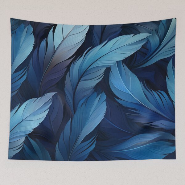 Item preview, Blue Overlapping Feathers designed and sold by dcrc.
