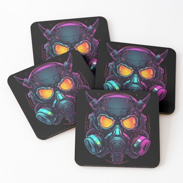 Item preview, Cyberpunk Demon with Horns and Mask Design designed and sold by Burn-Ego.