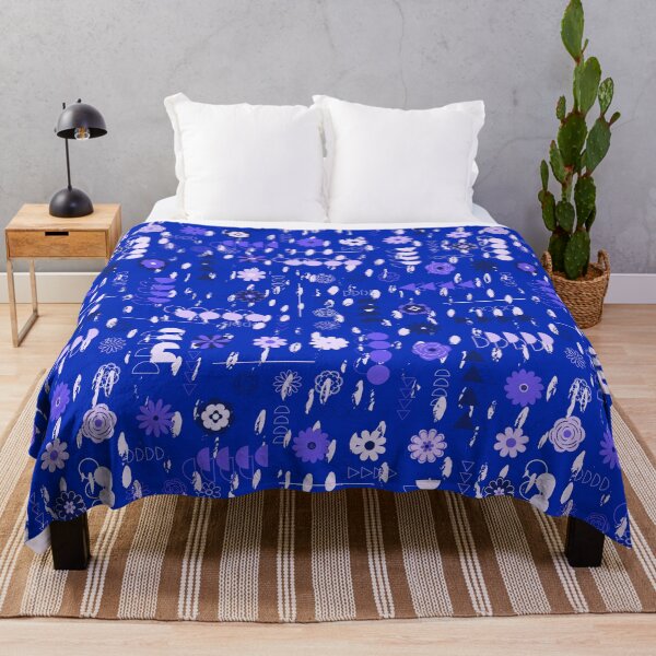 Item preview, Shapes and Flowers Blueish Colours designed and sold by CushyNest.