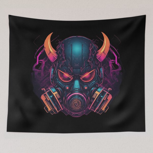 Item preview, Cybergoth Demon with Horns, Gas Mask Design designed and sold by Burn-Ego.