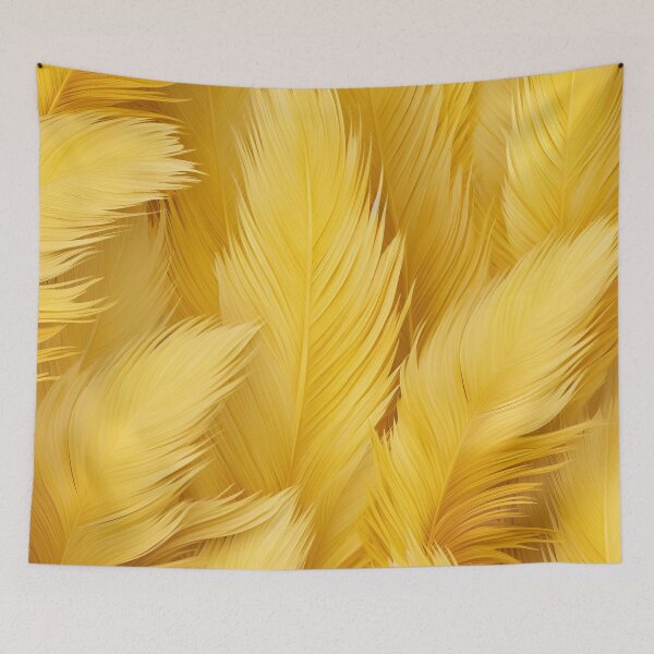 Item preview, Yellow Overlapping Feathers designed and sold by dcrc.