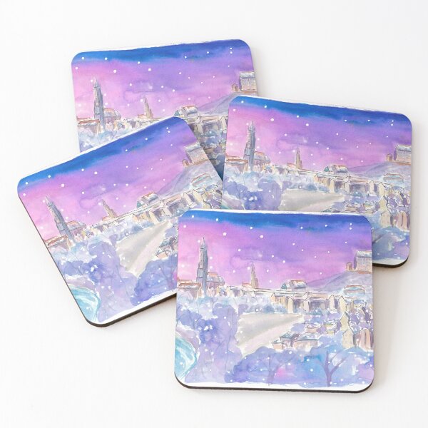 Item preview, Landshut Winterwonderland from Klausenberg at Night with Snow designed and sold by artshop77.
