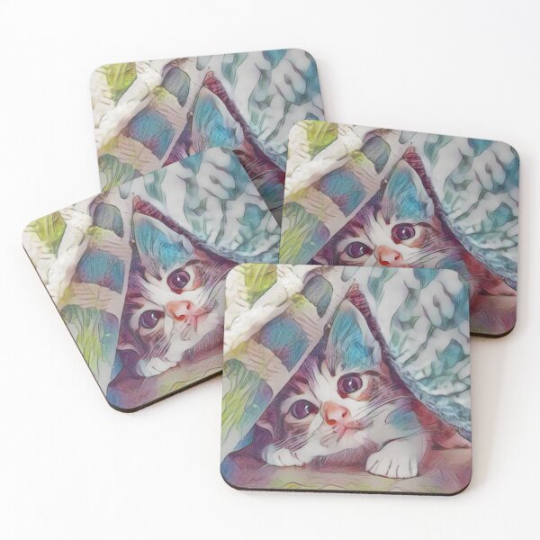 Item preview, Beautiful colorful hidden kitten designed and sold by Maruksweets.