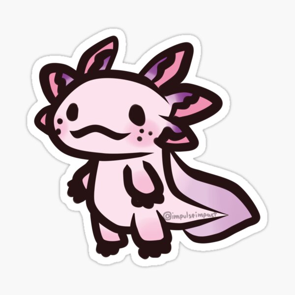 Vista previa del artículo con la obra «pink axolotl», diseñado y vendido por IMPULSEimpact.