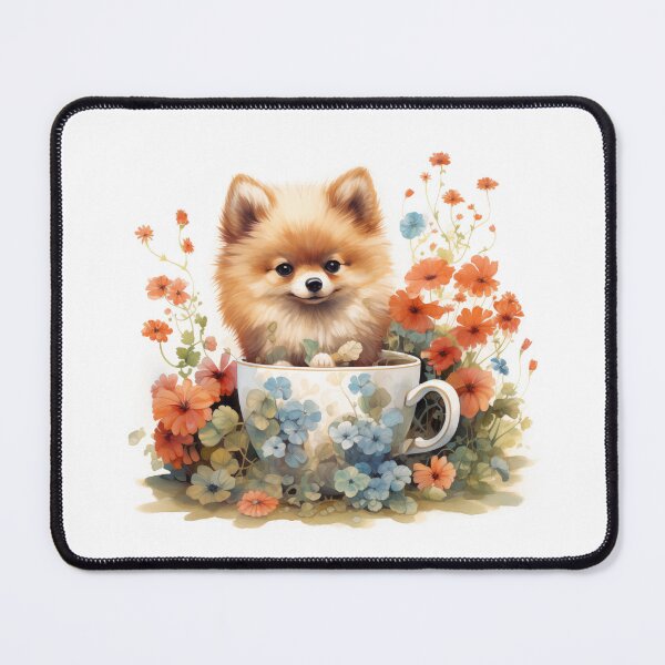 Item preview, Teacup Pomeranian Dog Owner Gift - Watercolor Illustration designed and sold by Shmueli Bell.