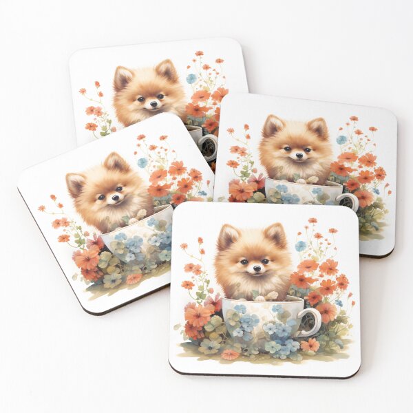Item preview, Teacup Pomeranian Dog Owner Gift - Watercolor Illustration designed and sold by Shmueli Bell.