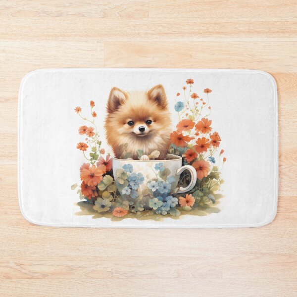 Item preview, Teacup Pomeranian Dog Owner Gift - Watercolor Illustration designed and sold by Shmueli Bell.