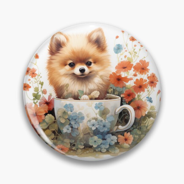 Item preview, Teacup Pomeranian Dog Owner Gift - Watercolor Illustration designed and sold by Shmueli Bell.
