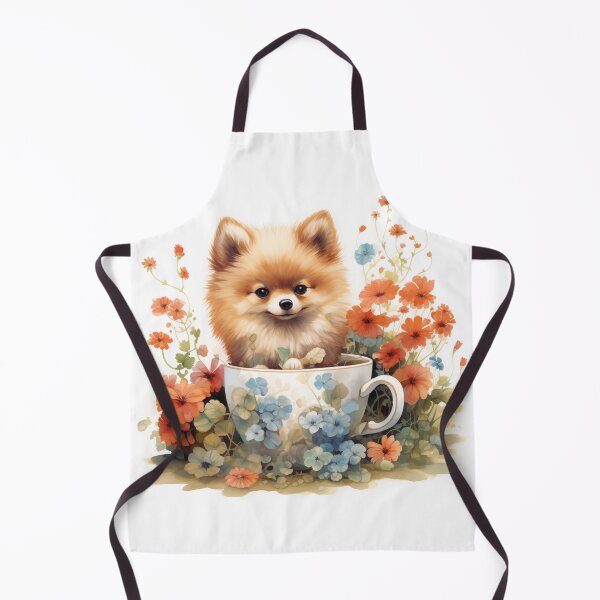 Item preview, Teacup Pomeranian Dog Owner Gift - Watercolor Illustration designed and sold by Shmueli Bell.