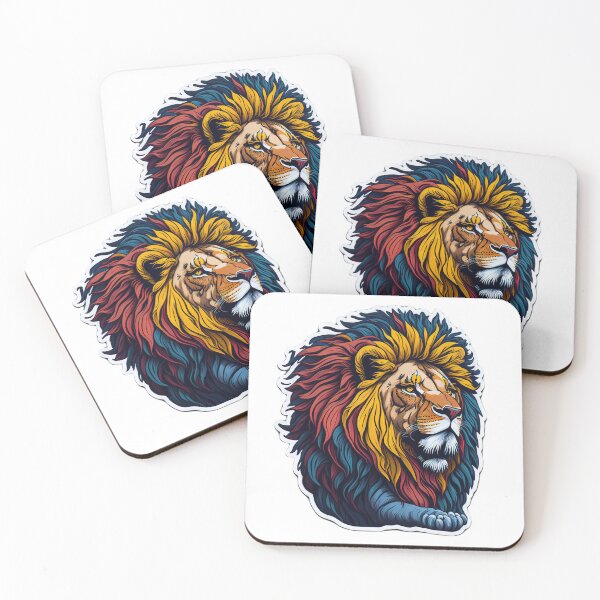 Item preview, lion with colorful fur designed and sold by FINCAN1.