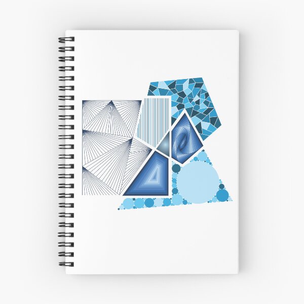 Item preview, Blue Deconstructed Shapes - Square Triangle Pentagon designed and sold by DHTDesigns.