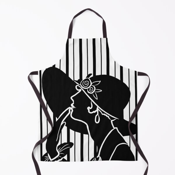 Item preview, Art Deco Woman Black and White Silhouette Design designed and sold by MariOyama.