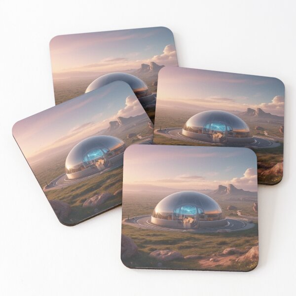 Item preview, Futuristic Dome Home Amidst Nature designed and sold by DotsAndDesigns.