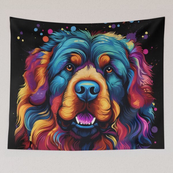 Item preview, colorful Do Khyi Tibetan Mastiff Great Dane dog designed and sold by WallyPink.
