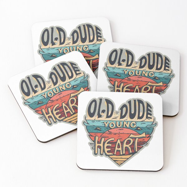 Item preview, Old Dude Young Heart designed and sold by jnsmerchstore.