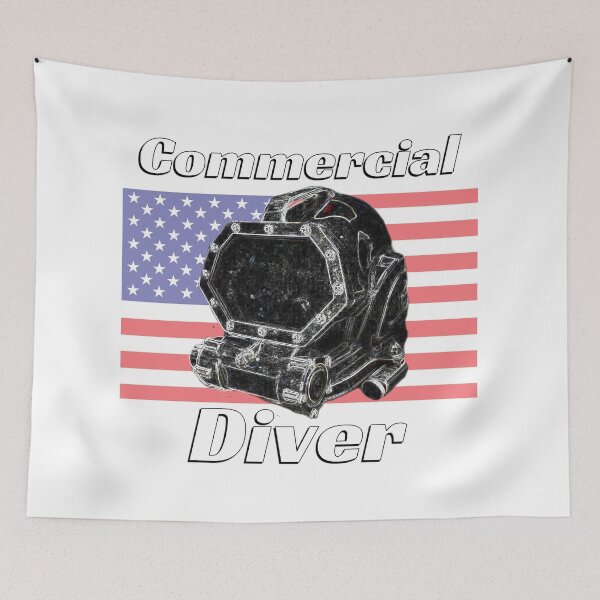 Item preview, Commercial Scuba Diver, American Flag Commercial Diver designed and sold by BubbaCommerce.