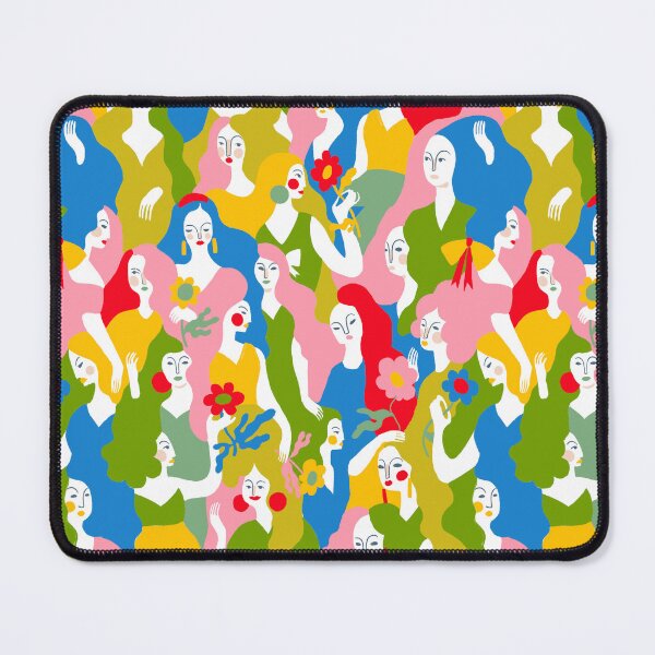 Item preview, multicolor retro ladies pattern designed and sold by permare.