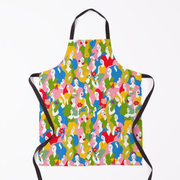 Item preview, multicolor retro ladies pattern designed and sold by permare.