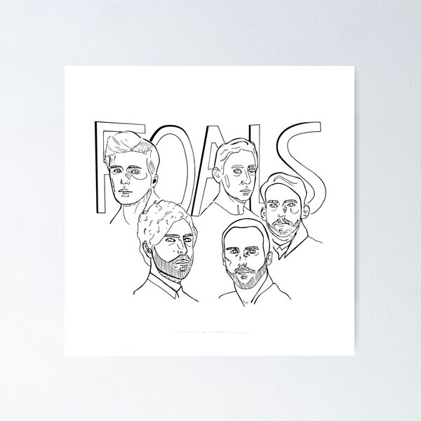 Item preview, Foals music band drawing designed and sold by hazyframe.