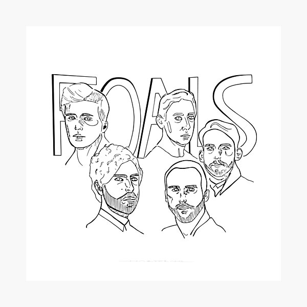 Item preview, Dibujo de la banda musical Foals designed and sold by hazyframe.