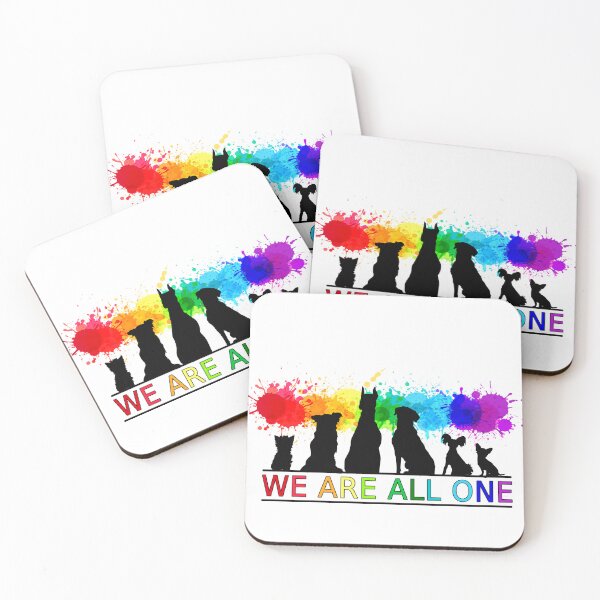 Item preview, We are all one - Rainbow color splash dog lover gift designed and sold by LexyDogs.
