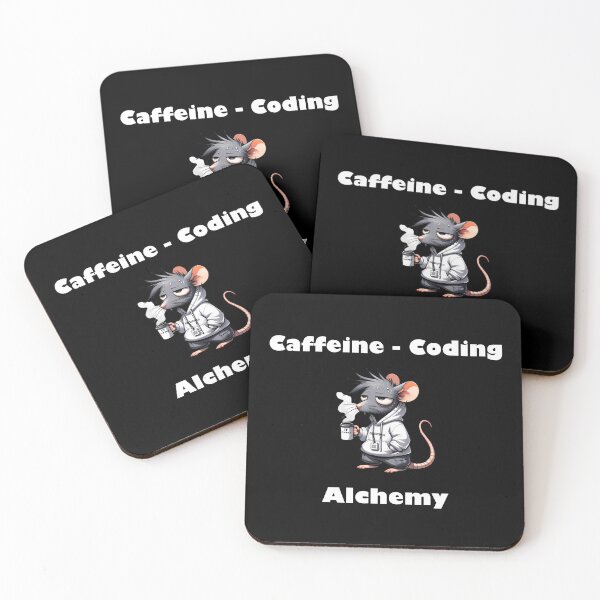 Item preview, Caffeine - Coding  Rat designed and sold by ZapTeesDesign.