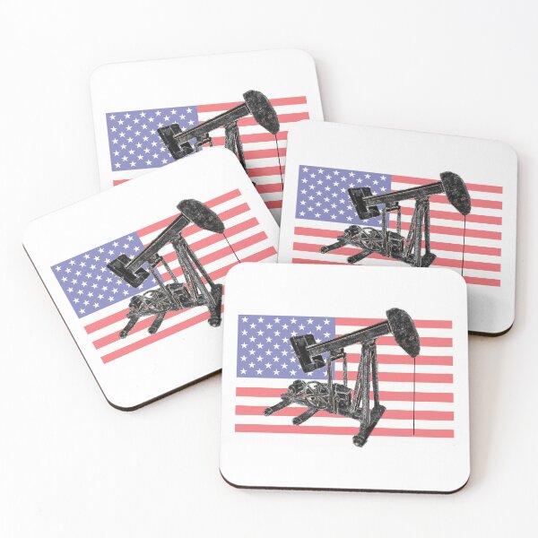 Item preview, Oil Pump, Pump Jack, Crude Oil Field Worker, Drill Baby Drill, American Flag designed and sold by BubbaCommerce.