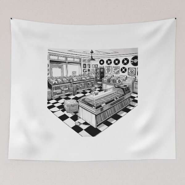 Item preview, Record shop designed and sold by OldSchoolRetro.