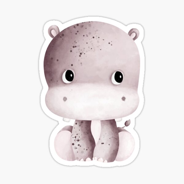 Aperçu de l'œuvre Hippo Harmony : Collection Hippopotame Kawaii créée et vendue par Wise-Geek.