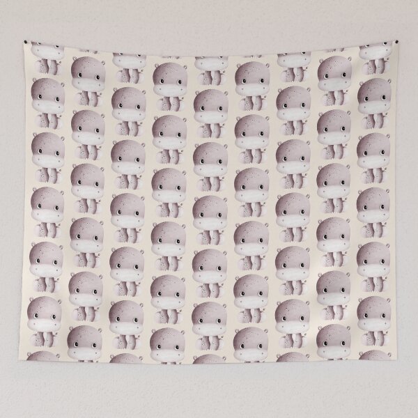 Item preview, Hippo Harmony: Kawaii Hippo Collection designed and sold by Wise-Geek.