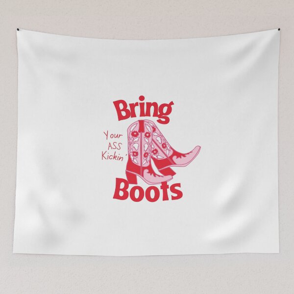 Item preview, pink and red boots designed and sold by Hannah Rosen.
