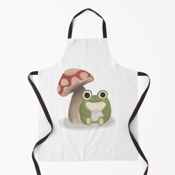 Item preview, Frog drinking tea under a toadstool mushroom designed and sold by paintingoctober.