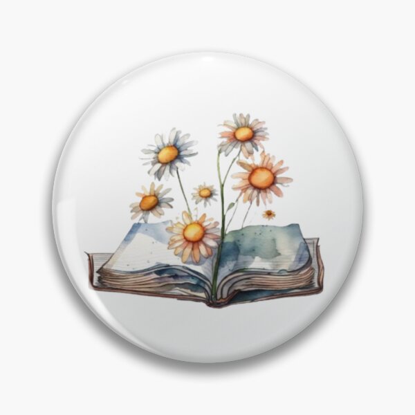 Item preview, Daisy flowers growing in a book designed and sold by printmala.