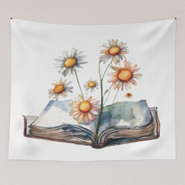 Item preview, Daisy flowers growing in a book designed and sold by printmala.