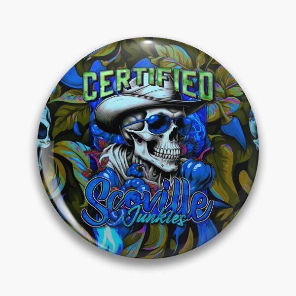Item preview, Certified Scoville Junkies: Skulls Grinning Through the Habanero Haze [Full - Lapis] designed and sold by SuriyaArts.