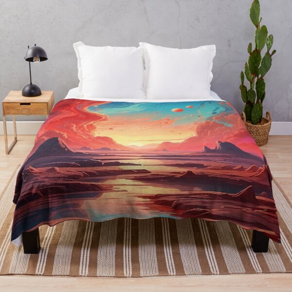 Item preview, Cosmic Serenity: Twilight Hues Adorning Alien Shores designed and sold by ArtComixHaven.