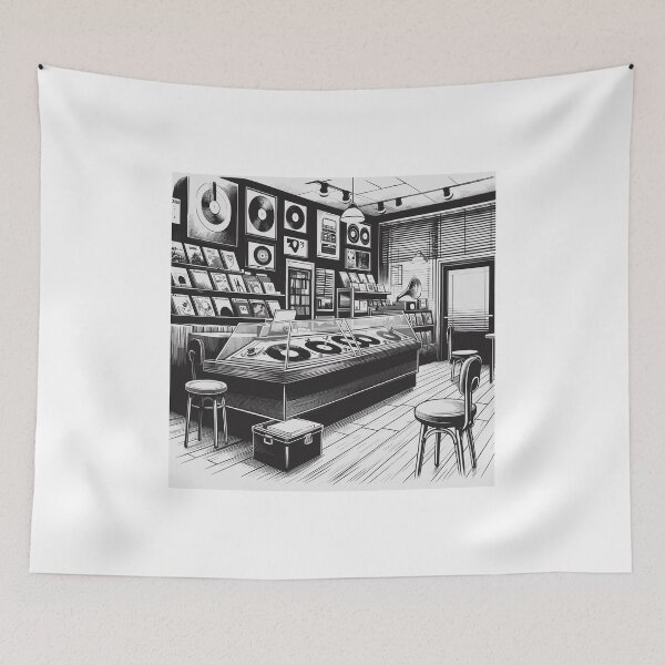 Item preview, Record shop designed and sold by OldSchoolRetro.
