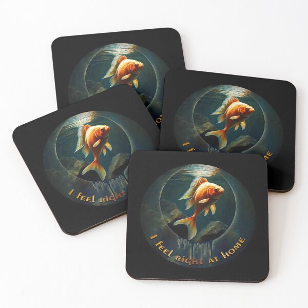 Item preview, GOLD FISH, I feel right at home designed and sold by CrisMor-Art.