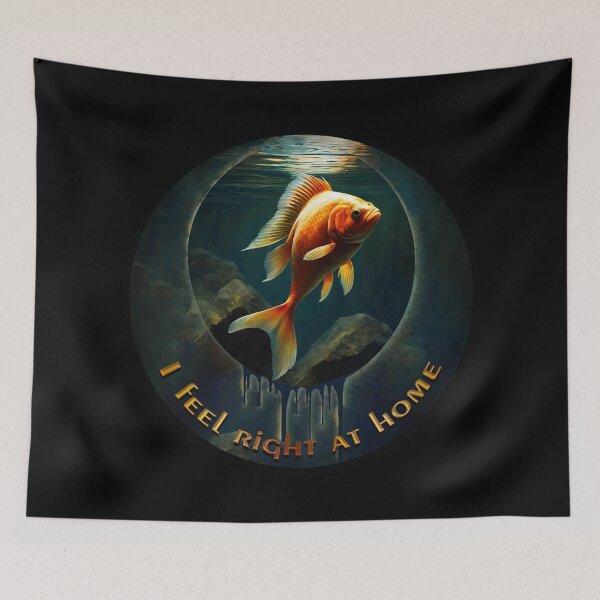 Item preview, GOLD FISH, I feel right at home designed and sold by CrisMor-Art.