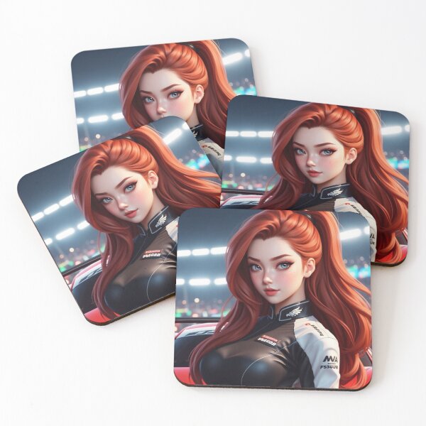 Item preview, redhead anime girl designed and sold by AiArtCreations1.