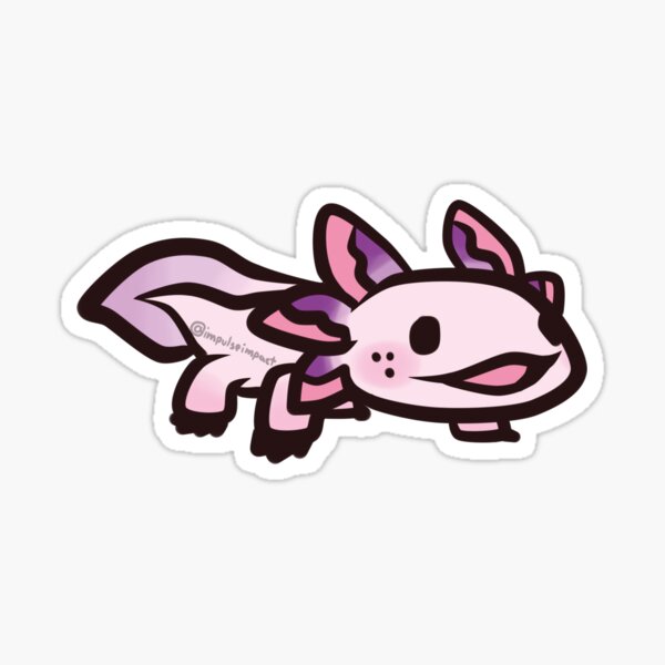 Vista previa del artículo con la obra «pink axolotl b», diseñado y vendido por IMPULSEimpact.